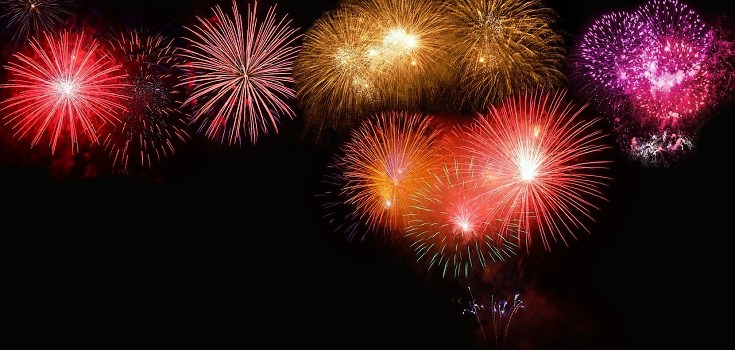 Feuerwerk zu Silvester auf Usedom