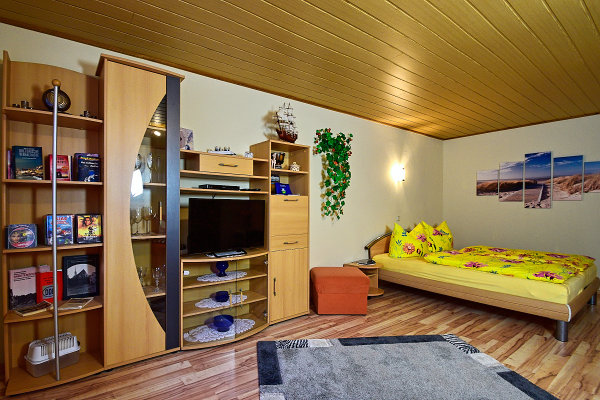 Ferienwohnung Ückeritz Wohn und Schlafbereich