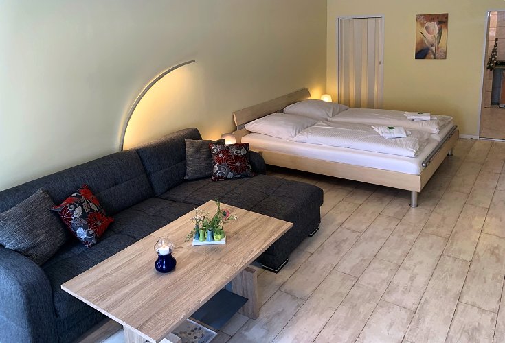 Wohnbereich der Ferienwohnung in Heringsdorf