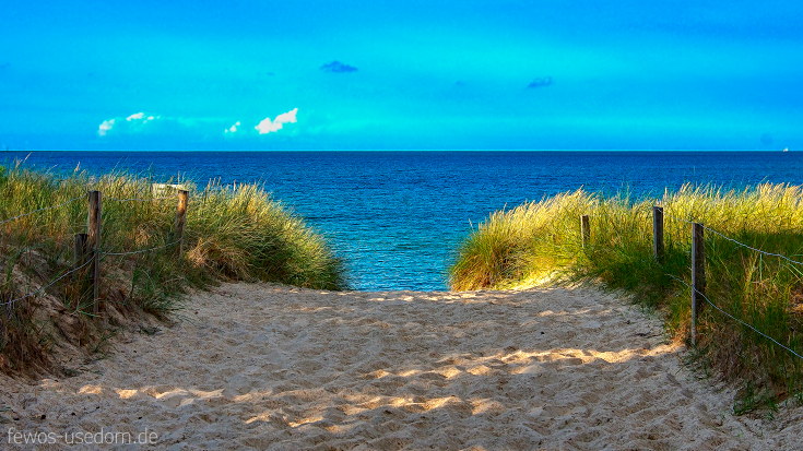 Strandaufgang an der Ostsee auf der Insel Usedom