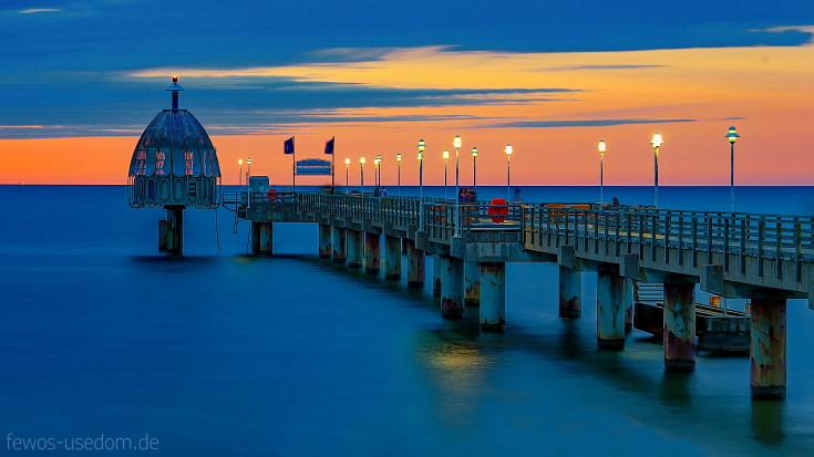Seebrücke in Zinnowitz auf Usedom an der Ostsee